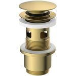 IDS Push-Open-Ventil mit geschlitztem Schaft brushed gold IDEAL STANDARD