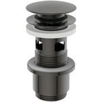 IDS Push-Open-Ventil mit geschlitztem Schaft magnetic grey IDEAL STANDARD