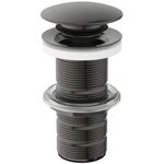 IDS Push-Open-Ventil mit ungeschlitztem Schaft magnetic grey IDEAL STANDARD