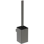 IDS WC-Bürstengarnitur CONCA eckig, mit Wandhalter magnetic grey IDEAL STANDARD