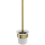 IDS WC-Bürstengarnitur CONCA rund, mit Wandhalter brushed gold IDEAL STANDARD