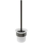 IDS WC-Bürstengarnitur CONCA rund, mit Wandhalter magnetic grey IDEAL STANDARD