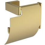 IDS Papierrollenhalter CONCA eckig, mit Deckel brushed gold IDEAL STANDARD