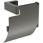 IDS Papierrollenhalter CONCA eckig, mit Deckel magnetic grey IDEAL STANDARD