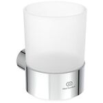IDS Zahnputzglas CONCA rund, mit Wandhalter chrom IDEAL STANDARD