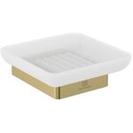 IDS Seifenschale CONCA eckig, mit Wandhalter brushed gold IDEAL STANDARD