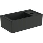 IDS Handwaschbecken i.life S Hahnbank rechts, 370x210x120mm schwarz IDEAL STANDARD