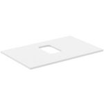 IDS Waschtischplatte i.life B mitt Auss f Sch. 802x507x18mm weiß matt IDEAL STANDARD