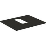 IDS Waschtischplatte i.life B mitt Auss f WWT 602x507x18mm Carbongr ma IDEAL STANDARD