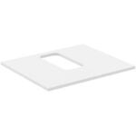 IDS Waschtischplatte i.life B mitt Auss f Wand-WT 602x507x18mm we matt IDEAL STANDARD