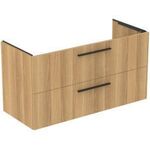 IDS Waschtischunterschrank i.life B 2 Auszüge, 1200x505x630mm Eiche Natur IDEAL STANDARD