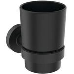 IDS Zahnbecher IOM schwarzes satiniertes Glas Silk Black IDEAL STANDARD
