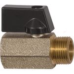 Mini-Kugelhahn VALVE LINE 13 mm 1/2 Innen-/Außengewinde DN 15 mm RIEGLER - VPE: 10