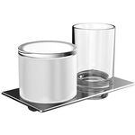 Emco Doppelhalter ART Flüssigseifenspender u Glashalter chrom EMCO