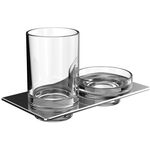 Emco Doppelhalter ART Seifenschale und Glashalter chrom EMCO
