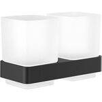 Emco Doppelglashalter LOFT Wdmod. Kristallglas satiniert schwarz EMCO