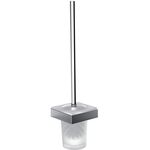 Emco Toilettenbürstengarnitur LIAISON Beh Kr-Gl satiniert Wandmodell chrom EMCO