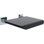 Emco Wandklappsitz SYSTEM 2 m SiFl aus Polyethanschaum schwarz chrom EMCO