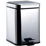 Emco Abfallbehälter SYSTEM 2 Standmod. mit Deckel eckig 5 l Edelstahl EMCO