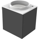 Emco Gäste-Waschtisch EVO 450x400x508mm G. li Bohrung re schwarz EMCO