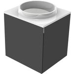 Emco Gäste-Waschtisch EVO 450x400x508mm Gri re o Bohrung schwarz EMCO