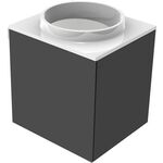 Emco Gäste-Waschtisch EVO 450x400x508mm Gri li o Bohrung schwarz EMCO