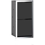 Emco WC-Papiermodul ASIS 150 Unterputz, 344x168mm chrom/schwarz EMCO