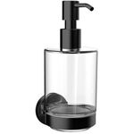 Emco Flüssigseifenspender ROUND Wdmod. Beh Kristallglas klar schwarz EMCO