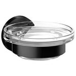Emco Seifenhalter ROUND Schale Kristallglas klar schwarz EMCO