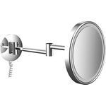 Emco LED-Rasier-/Kosm.spiegel PURE LED rund d= 203mm 2-armig Spiralkabel chrom EMCO