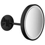Emco LED-Rasier-/Kosm.spiegel PURE LED rd d= 203mm 1-arm Dir.Anschl. schwarz EMCO