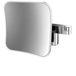 Emco LED-Rasier-/Kosmetikspiegel EVO eckig, 209x209mm, 2-armig, 5-fach chrom EMCO