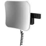 Emco LED-Rasier-/Kosmetikspiegel EVO ec 209x209mm 2-arm 5-f. Kabel schwarz EMCO