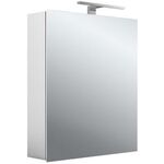 Emco LED-Lichtspiegelschrank MEE Aufputz, 600x746mm, 1-türig Aluminium EMCO