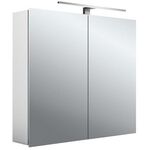 Emco LED-Lichtspiegelschrank MEE Aufputz, 800x746mm, 2-türig Aluminium EMCO