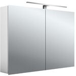 Emco LED-Lichtspiegelschrank MEE Aufputz, 1000x746mm, 2-türig Aluminium EMCO