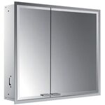 Emco LED-Lichtspiegelschrank PRESTIGE 2 UP 815x666mm Br Tür re o light Sys Alu EMCO