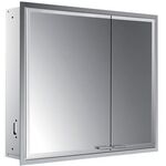 Emco LED-Lichtspiegelschrank PRESTIGE 2 UP 815x666mm Br Tür li o light Sys Alu EMCO