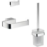 Emco WC-Set LOFT PapHal. o Deckel Bügarn. D-Haken chrom EMCO