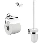 Emco WC-Set POLO PapHal. m Deckel Bürstengar. Haken chrom EMCO