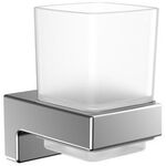 Emco Glashalter CUE Wandmodell, Kristallglas satiniert chrom EMCO
