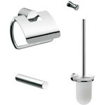 Emco WC-Set RONDO 2 Papierhlt, Bürstengrt, Res.RH, Haken chr EMCO
