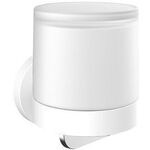 Emco Flüssigseifenspender ROUND Wdmod. Stülpbecher Kr-Gl satiniert weiß EMCO