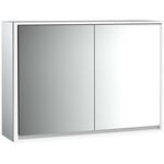 Emco LED-Lichtspiegelschrank LOFT AP 1000x733mm 2-türig aluminium/spiegel EMCO