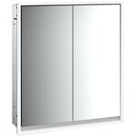 Emco LED-Lichtspiegelschrank LOFT UP 600x733mm 2-türig aluminium/spiegel EMCO