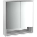 Emco LED-Lichtspiegelschrank LOFT AP 600x733mm 2-tü Unterf. alu/spiegel EMCO
