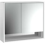 Emco LED-Lichtspiegelschrank LOFT AP 800x733mm 2-tü Br Tür re Ufach alu/sp EMCO