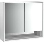 Emco LED-Lichtspiegelschrank LOFT AP 800x733mm 2-tü Unterf. alu/spiegel EMCO