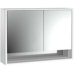Emco LED-Lichtspiegelschrank LOFT AP 1000x733mm 2-tü B Tür li Ufach alu/sp EMCO