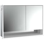 Emco LED-Lichtspiegelschrank LOFT UP 1000x733mm 2-tü B Tür li Ufach alu/sp EMCO